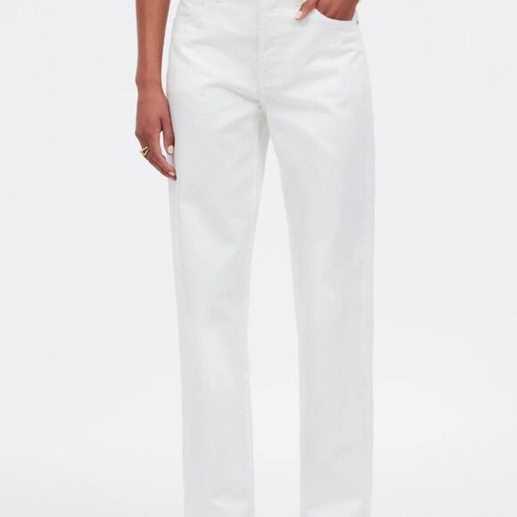 Madewell nq164 Low-Slung Straight Jeans ivory NWT size 26 - Picture 3 of 14